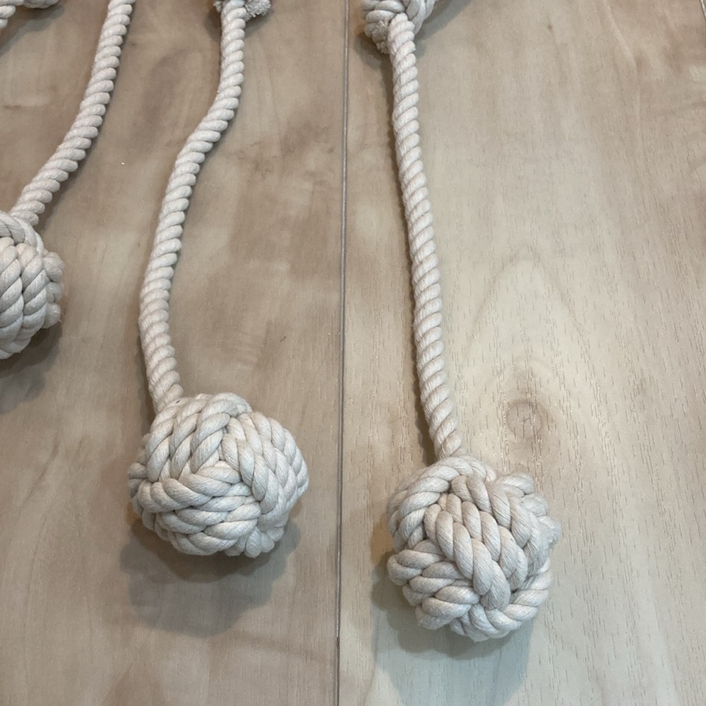 Set of 4 braided rope curtain tie backs - Picture 5 of 6